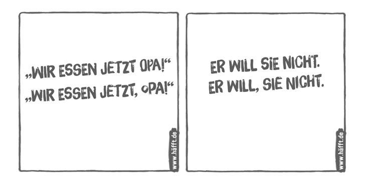 32+ Spruch zum kindertag , Warum Kommasetzung wichtig ist · Häfft.de