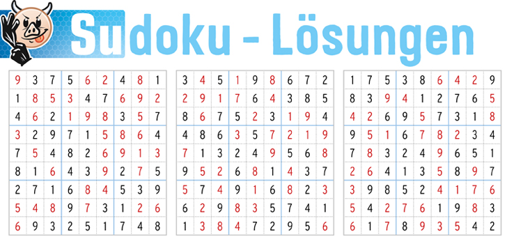 Sudoku-Lösungen aus dem Häfft 17/18 · Häfft.de